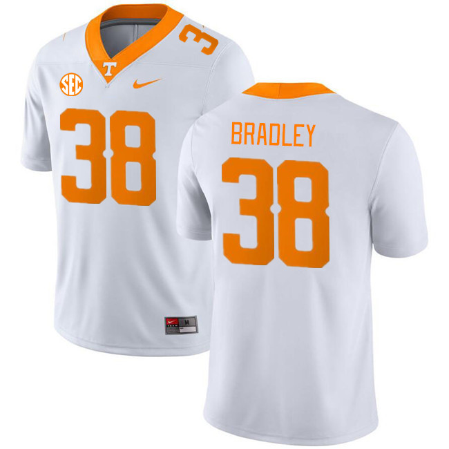 Men #38 Chandavian Bradley Tennessee Volunteers College Football Jerseys Stitched Sale-White
